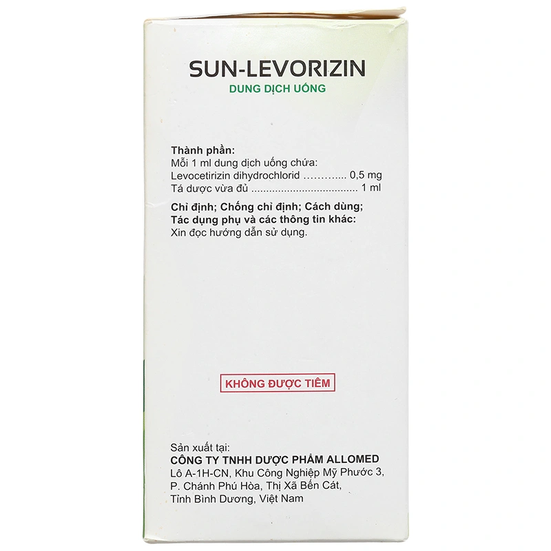 SUN-LEVORIZIN trị các triệu chứng viêm mũi dị ứng, mày đay (30 ống x 10ml) - 3